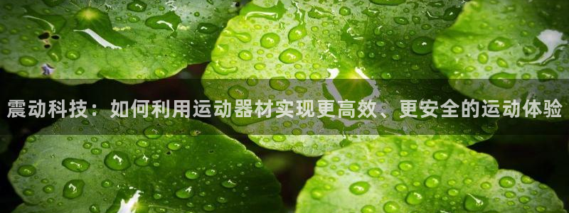 意昂体育4招商电话地址是多少:震动科技:如何利用运动器材实现